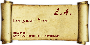 Longauer Áron névjegykártya